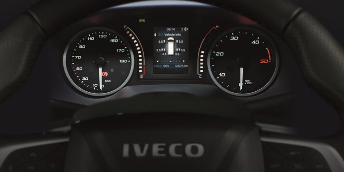 Farbdisplay des IVECO Daily Hi-Matic Reisemobil